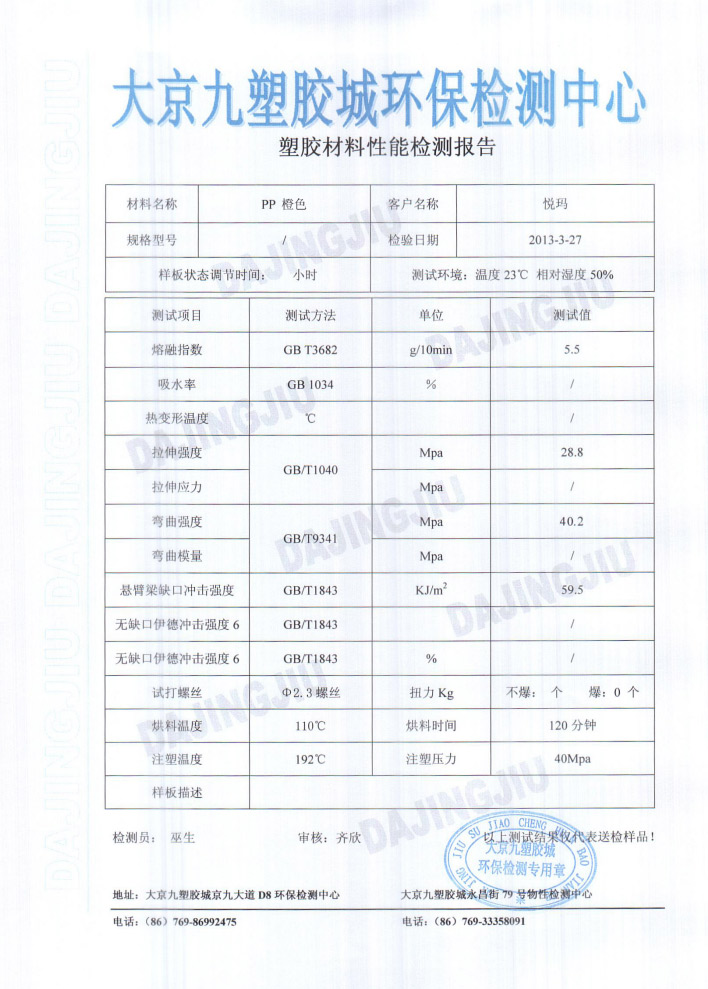 潤東方環(huán)?？照{(diào)塑膠檢測